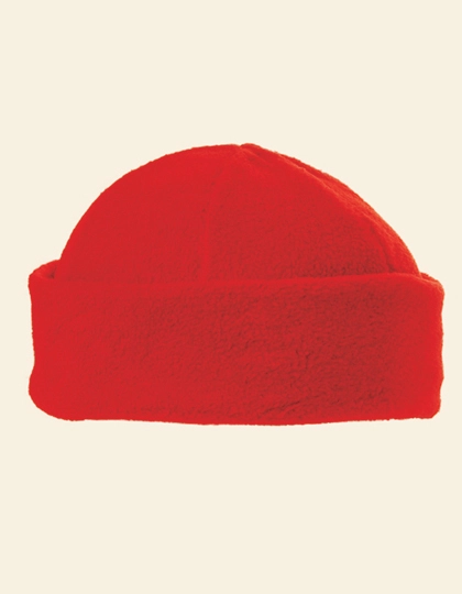 Fleece Winter Hat zum Besticken und Bedrucken in der Farbe Red mit Ihren Logo, Schriftzug oder Motiv.