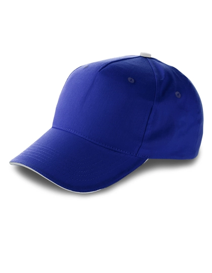 Baseball-Cap Anfield zum Besticken und Bedrucken in der Farbe Cobalt Blue-White mit Ihren Logo, Schriftzug oder Motiv.
