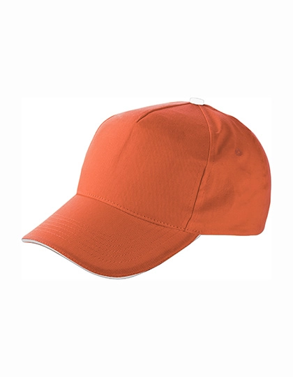 Baseball-Cap Anfield zum Besticken und Bedrucken in der Farbe Orange-White mit Ihren Logo, Schriftzug oder Motiv.