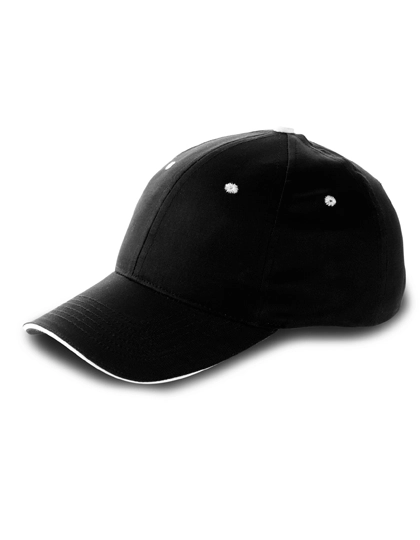 Baseball-Cap mit Klettverschluss zum Besticken und Bedrucken in der Farbe Black mit Ihren Logo, Schriftzug oder Motiv.