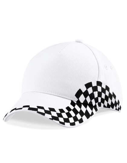 Grand Prix Cap zum Besticken und Bedrucken in der Farbe White mit Ihren Logo, Schriftzug oder Motiv.