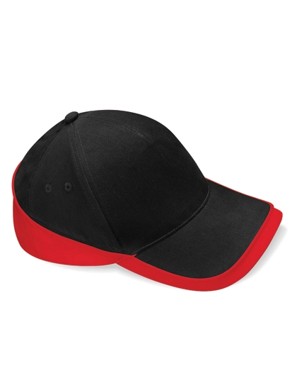 Teamwear Competition Cap zum Besticken und Bedrucken in der Farbe Black-Classic Red mit Ihren Logo, Schriftzug oder Motiv.
