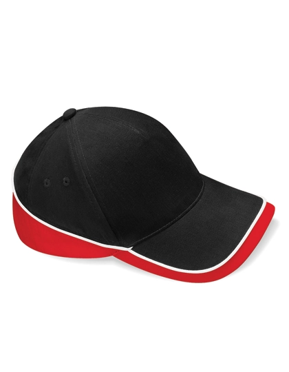 Teamwear Competition Cap zum Besticken und Bedrucken in der Farbe Black-Classic Red-White mit Ihren Logo, Schriftzug oder Motiv.