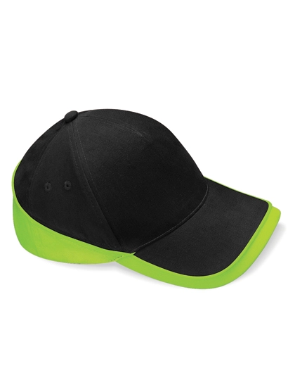 Teamwear Competition Cap zum Besticken und Bedrucken in der Farbe Black-Lime Green mit Ihren Logo, Schriftzug oder Motiv.