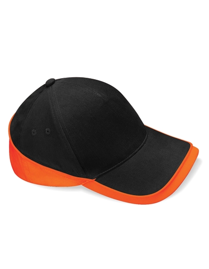 Teamwear Competition Cap zum Besticken und Bedrucken in der Farbe Black-Orange mit Ihren Logo, Schriftzug oder Motiv.