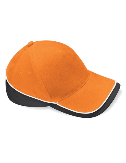 Teamwear Competition Cap zum Besticken und Bedrucken in der Farbe Orange-Black-White mit Ihren Logo, Schriftzug oder Motiv.