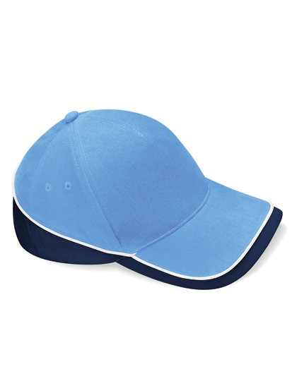 Teamwear Competition Cap zum Besticken und Bedrucken in der Farbe Sky Blue-French Navy-White mit Ihren Logo, Schriftzug oder Motiv.