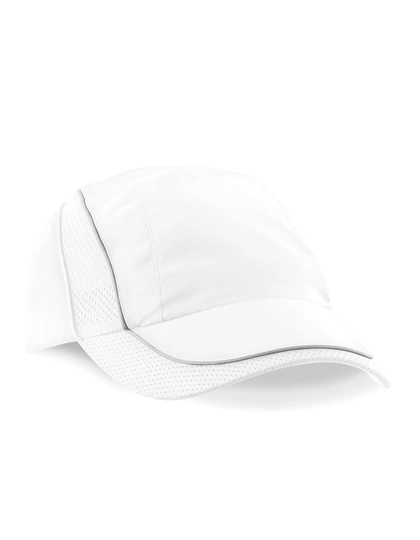 Coolmax® Flow Mesh Cap zum Besticken und Bedrucken in der Farbe White mit Ihren Logo, Schriftzug oder Motiv.