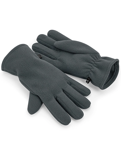 Recycled Fleece Gloves zum Besticken und Bedrucken in der Farbe Steel Grey mit Ihren Logo, Schriftzug oder Motiv.