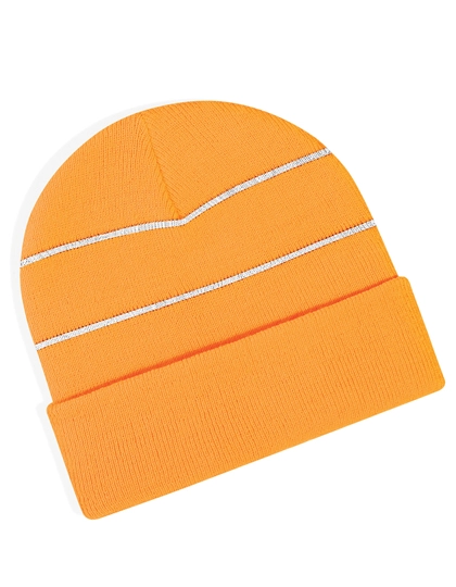 Enhanced-Viz Beanie zum Besticken und Bedrucken in der Farbe Fluorescent Orange mit Ihren Logo, Schriftzug oder Motiv.