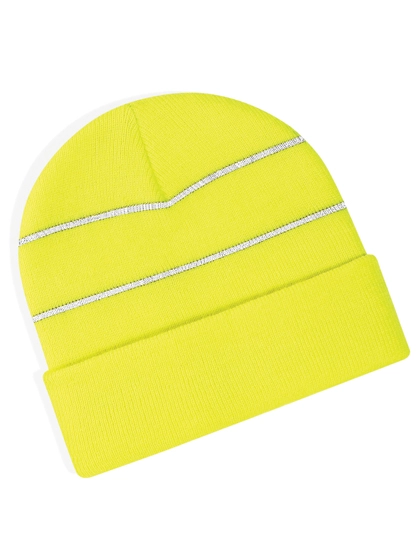 Enhanced-Viz Beanie zum Besticken und Bedrucken in der Farbe Fluorescent Yellow mit Ihren Logo, Schriftzug oder Motiv.