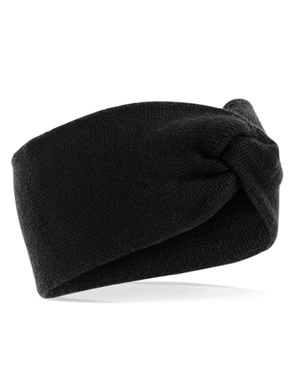 Twist Knit Headband zum Besticken und Bedrucken in der Farbe Black mit Ihren Logo, Schriftzug oder Motiv.