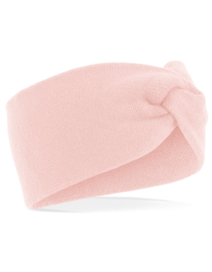 Twist Knit Headband zum Besticken und Bedrucken in der Farbe Pastel Pink mit Ihren Logo, Schriftzug oder Motiv.