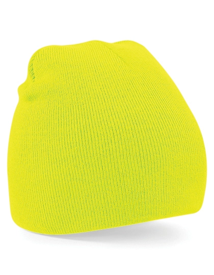 Original Pull-On Beanie zum Besticken und Bedrucken in der Farbe Fluorescent Yellow mit Ihren Logo, Schriftzug oder Motiv.