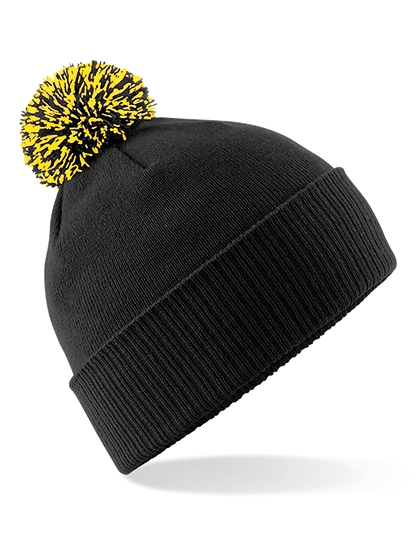Snowstar® Beanie zum Besticken und Bedrucken in der Farbe Black-Yellow mit Ihren Logo, Schriftzug oder Motiv.