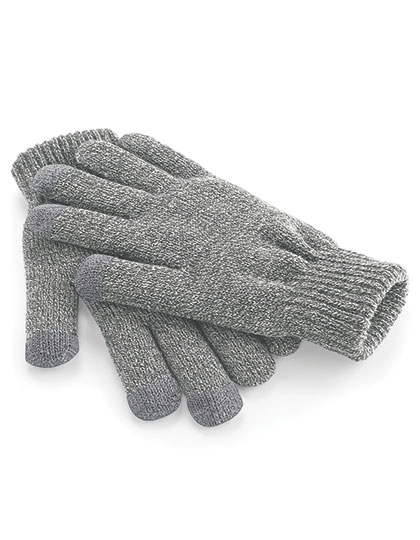 TouchScreen Smart Gloves zum Besticken und Bedrucken in der Farbe Heather Grey mit Ihren Logo, Schriftzug oder Motiv.