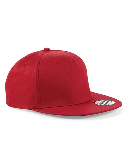 5 Panel Snapback Rapper Cap zum Besticken und Bedrucken in der Farbe Classic Red mit Ihren Logo, Schriftzug oder Motiv.