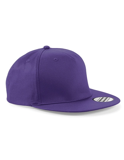 5 Panel Snapback Rapper Cap zum Besticken und Bedrucken in der Farbe Purple mit Ihren Logo, Schriftzug oder Motiv.