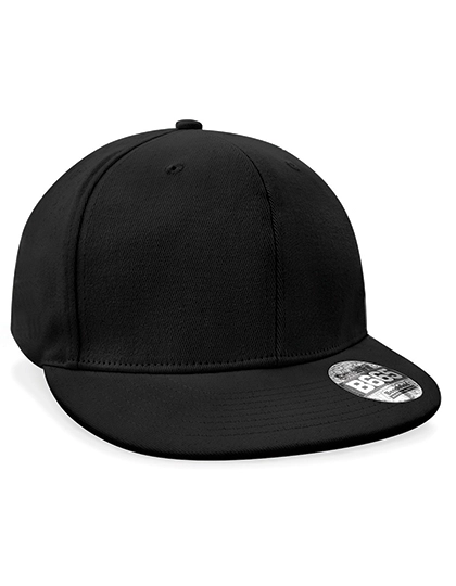 Pro-Stretch Flat Peak Cap zum Besticken und Bedrucken in der Farbe Black mit Ihren Logo, Schriftzug oder Motiv.