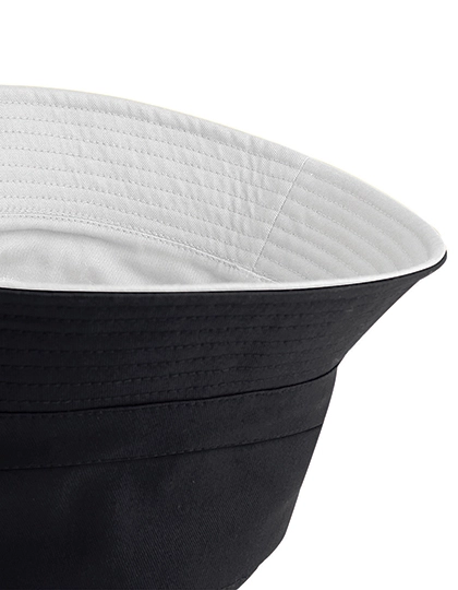 Reversible Bucket Hat zum Besticken und Bedrucken in der Farbe Black-Light Grey mit Ihren Logo, Schriftzug oder Motiv.
