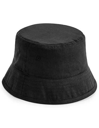 Organic Cotton Bucket Hat zum Besticken und Bedrucken in der Farbe Black mit Ihren Logo, Schriftzug oder Motiv.
