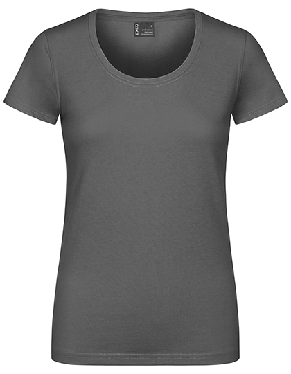 Women´s T-Shirt zum Besticken und Bedrucken in der Farbe Steel Grey mit Ihren Logo, Schriftzug oder Motiv.