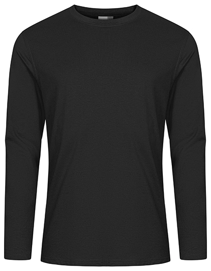 Men´s T-Shirt Long Sleeve zum Besticken und Bedrucken in der Farbe Charcoal (Solid) mit Ihren Logo, Schriftzug oder Motiv.