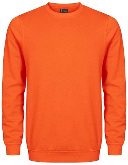 Unisex Sweater zum Besticken und Bedrucken in der Farbe Flame mit Ihren Logo, Schriftzug oder Motiv.