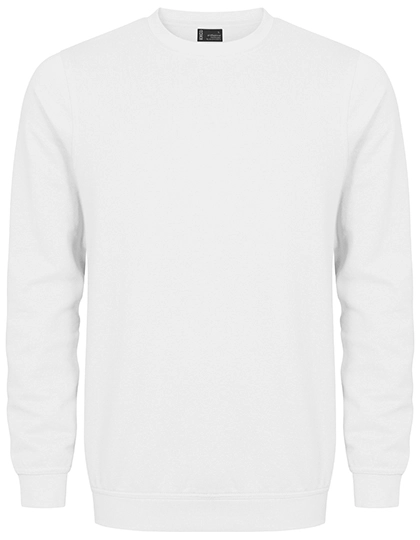 Unisex Sweater zum Besticken und Bedrucken in der Farbe White mit Ihren Logo, Schriftzug oder Motiv.