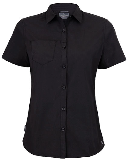Expert Womens Kiwi Short Sleeved Shirt zum Besticken und Bedrucken in der Farbe Black mit Ihren Logo, Schriftzug oder Motiv.