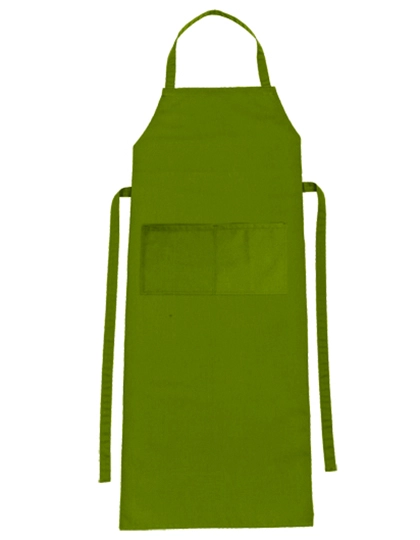Bib Apron Verona Classic Bag 90 x 75 cm zum Besticken und Bedrucken in der Farbe Leaf mit Ihren Logo, Schriftzug oder Motiv.