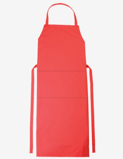 Bib Apron Verona Classic Bag 90 x 75 cm zum Besticken und Bedrucken in der Farbe Red mit Ihren Logo, Schriftzug oder Motiv.