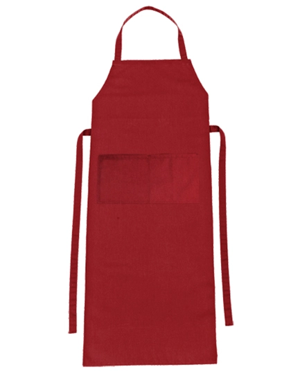 Bib Apron Verona Classic Bag 90 x 75 cm zum Besticken und Bedrucken in der Farbe Regency Red mit Ihren Logo, Schriftzug oder Motiv.