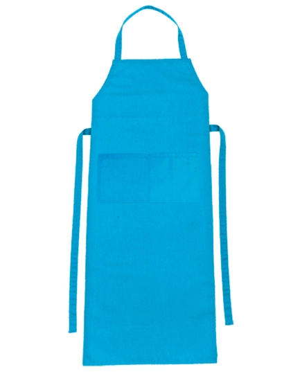 Bib Apron Verona Classic Bag 90 x 75 cm zum Besticken und Bedrucken in der Farbe Turquoise mit Ihren Logo, Schriftzug oder Motiv.