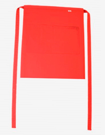 Bistro Apron Roma Bag 50 x 78 cm zum Besticken und Bedrucken in der Farbe Red mit Ihren Logo, Schriftzug oder Motiv.