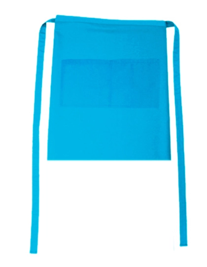 Bistro Apron Roma Bag 50 x 78 cm zum Besticken und Bedrucken in der Farbe Turquoise mit Ihren Logo, Schriftzug oder Motiv.