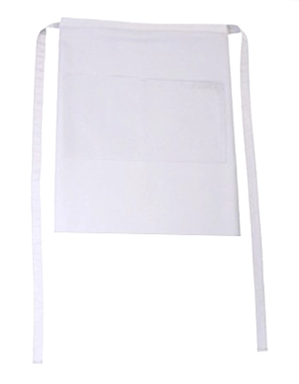 Bistro Apron Roma Bag 50 x 78 cm zum Besticken und Bedrucken in der Farbe White mit Ihren Logo, Schriftzug oder Motiv.