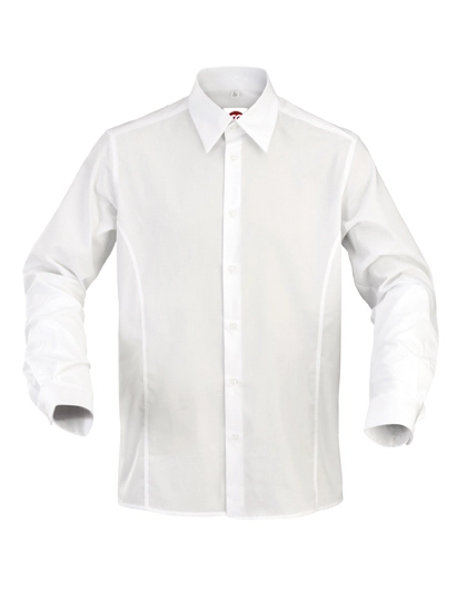 Men´s Shirt Pesaro zum Besticken und Bedrucken in der Farbe White mit Ihren Logo, Schriftzug oder Motiv.