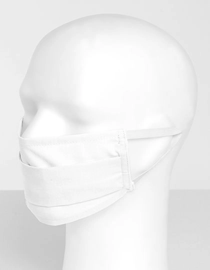Mund-Nasen-Maske zum Besticken und Bedrucken in der Farbe White mit Ihren Logo, Schriftzug oder Motiv.