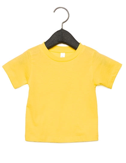 Baby Jersey Short Sleeve Tee zum Besticken und Bedrucken in der Farbe Yellow mit Ihren Logo, Schriftzug oder Motiv.