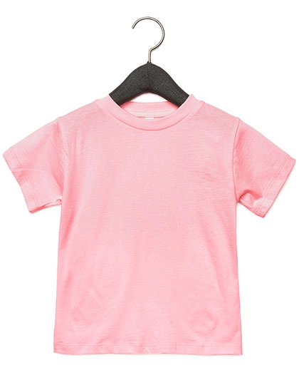 Toddler Jersey Short Sleeve Tee zum Besticken und Bedrucken in der Farbe Pink mit Ihren Logo, Schriftzug oder Motiv.