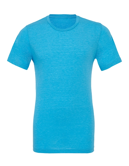 Unisex Triblend Crew Neck T-Shirt zum Besticken und Bedrucken in der Farbe Aqua Triblend (Heather) mit Ihren Logo, Schriftzug oder Motiv.
