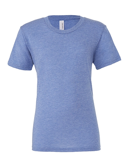 Unisex Triblend Crew Neck T-Shirt zum Besticken und Bedrucken in der Farbe Blue Triblend (Heather) mit Ihren Logo, Schriftzug oder Motiv.