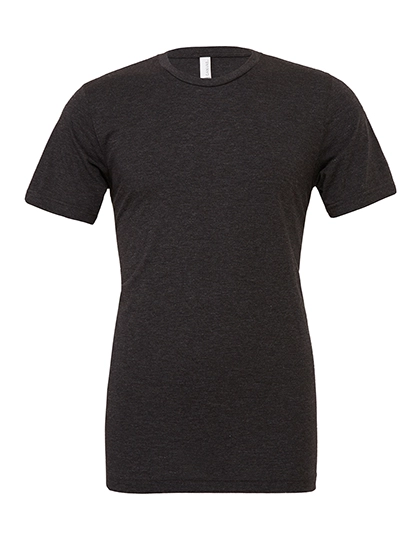 Unisex Triblend Crew Neck T-Shirt zum Besticken und Bedrucken in der Farbe Charcoal-Black Triblend (Heather) mit Ihren Logo, Schriftzug oder Motiv.