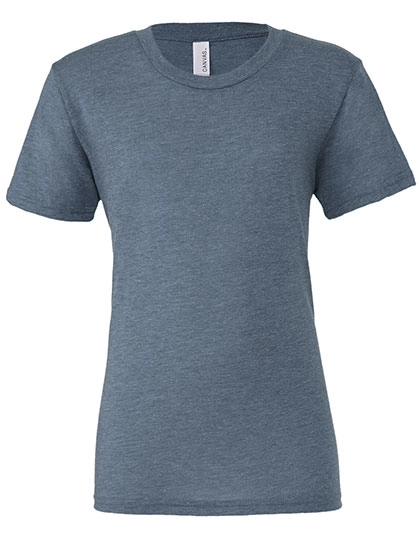 Unisex Triblend Crew Neck T-Shirt zum Besticken und Bedrucken in der Farbe Denim Triblend (Heather) mit Ihren Logo, Schriftzug oder Motiv.