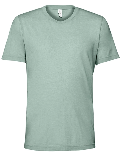 Unisex Triblend Crew Neck T-Shirt zum Besticken und Bedrucken in der Farbe Dusty Blue Triblend mit Ihren Logo, Schriftzug oder Motiv.