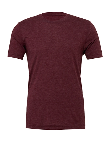 Unisex Triblend Crew Neck T-Shirt zum Besticken und Bedrucken in der Farbe Maroon Triblend (Heather) mit Ihren Logo, Schriftzug oder Motiv.