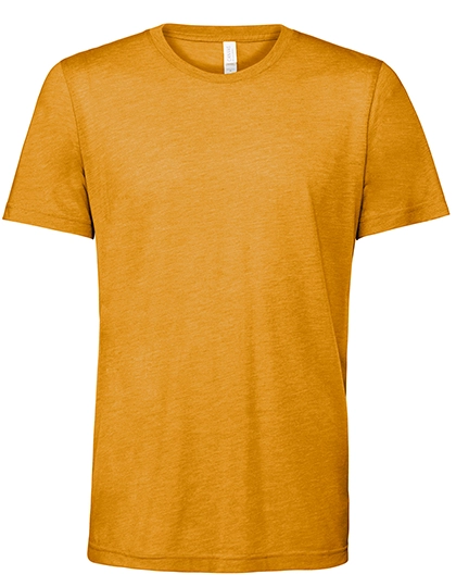 Unisex Triblend Crew Neck T-Shirt zum Besticken und Bedrucken in der Farbe Mustard Triblend mit Ihren Logo, Schriftzug oder Motiv.