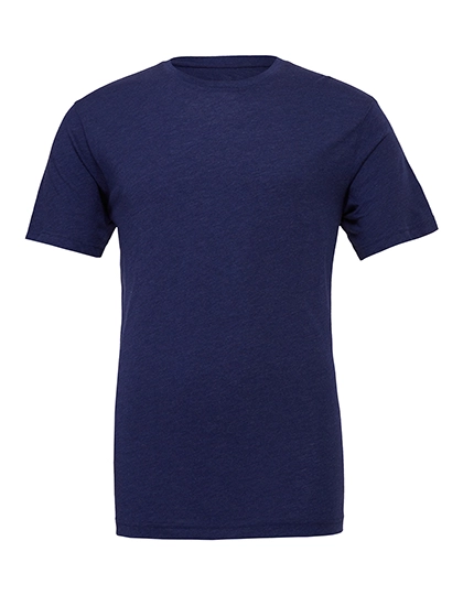 Unisex Triblend Crew Neck T-Shirt zum Besticken und Bedrucken in der Farbe Navy Triblend (Heather) mit Ihren Logo, Schriftzug oder Motiv.