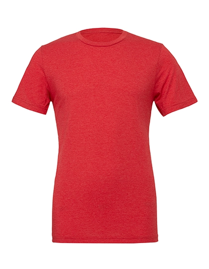 Unisex Triblend Crew Neck T-Shirt zum Besticken und Bedrucken in der Farbe Red Triblend (Heather) mit Ihren Logo, Schriftzug oder Motiv.